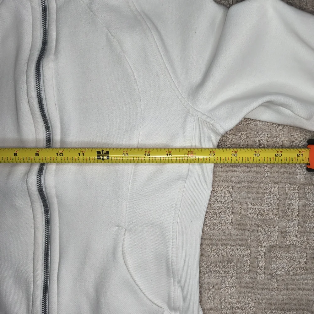 Lululemon Women's Scuba Hoodie Size 6 White Full Zip Jacket - Picture 3 of 9